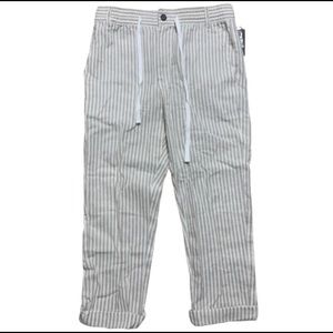 Forever 21 Men’s Pinstriped Linen-Blend Pants